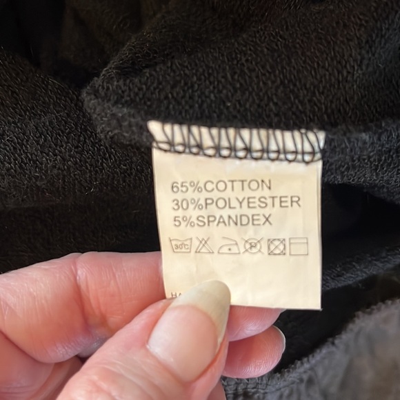 Forla Paris designer Ruffle dress Black Gray Light Knit size small - Picture 3 of 8